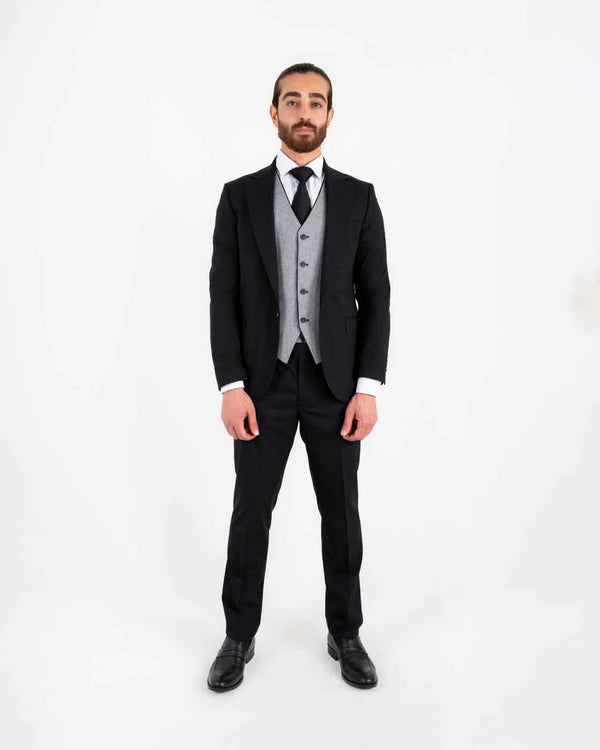 Anton regular fit med tosidig vest dress svart