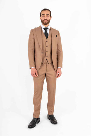 Casper regular fit dress mørk brun