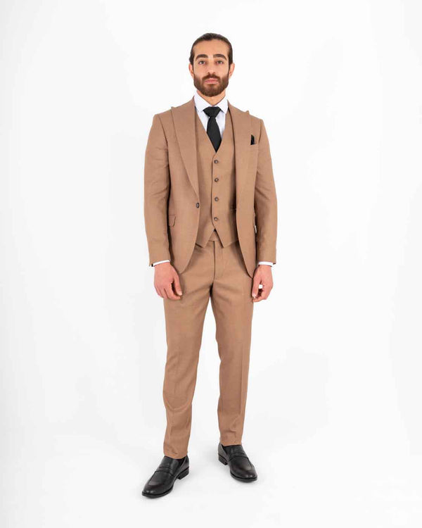 Casper regular fit dress mørk brun