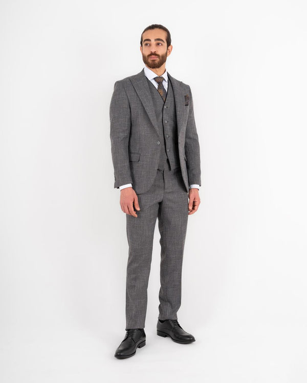 Edvard regular fit dress grå