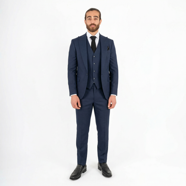 Edvard regular fit dress marineblå