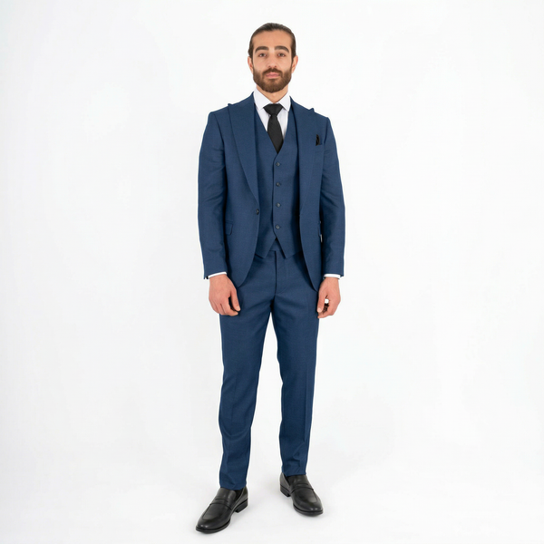Edvard regular fit dress mørk blå