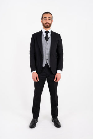 Fredrik regular fit med tosidig vest dress svart