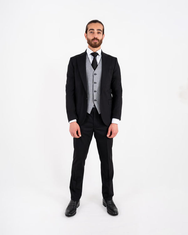 Fredrik regular fit med tosidig vest dress svart