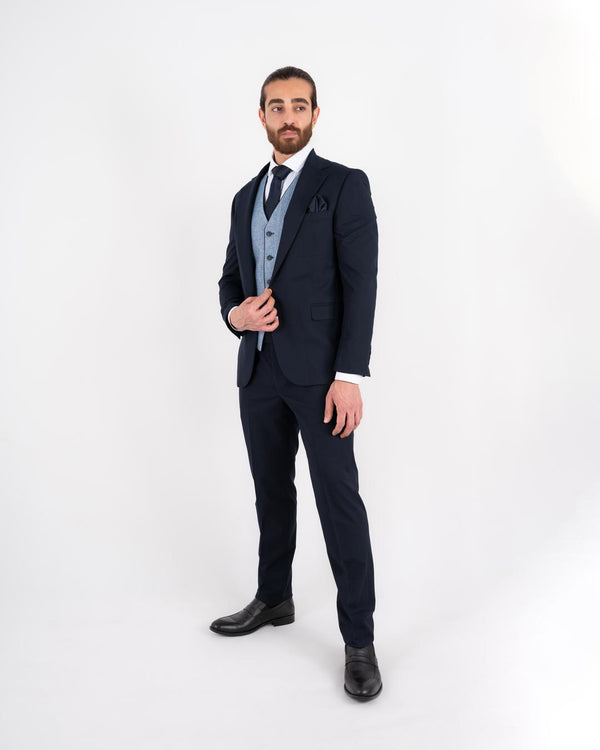 Fredrik regular fit med tosidig vest dress marineblå