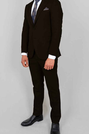 Gustav regular fit dress mørk brun