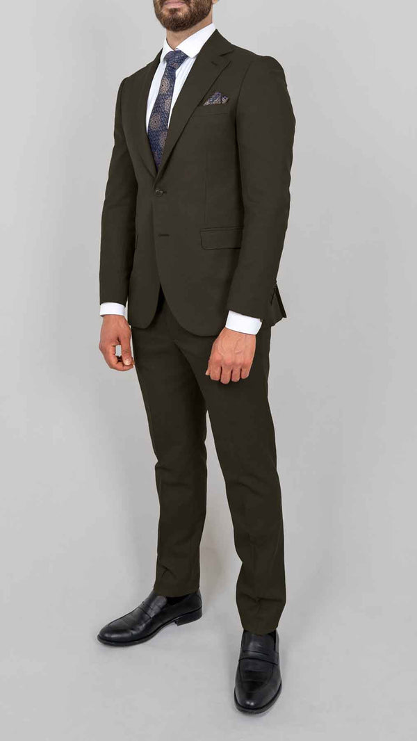 Gustav regular fit dress olivengrønn