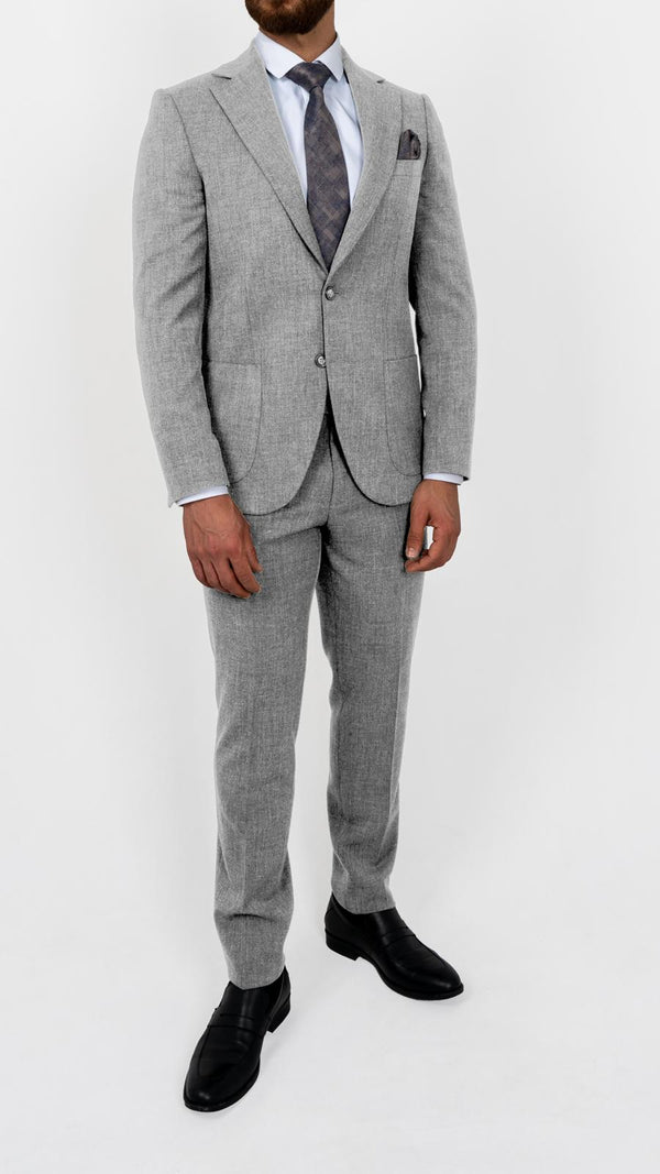 Haakon regular fit dress grå
