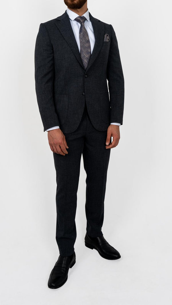 Haakon regular fit dress mørk blå