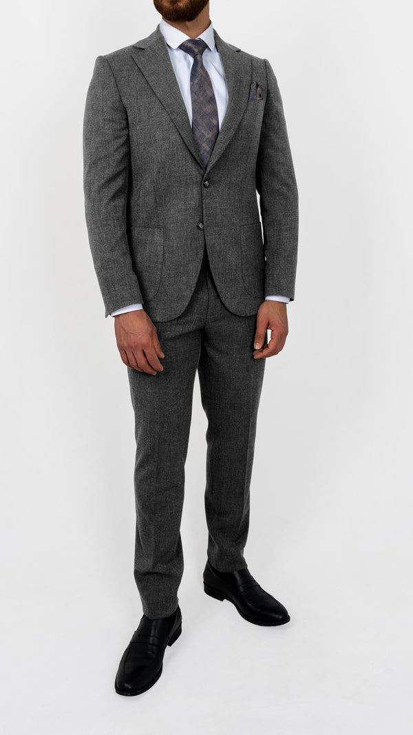 Haakon regular fit dress mørk grå