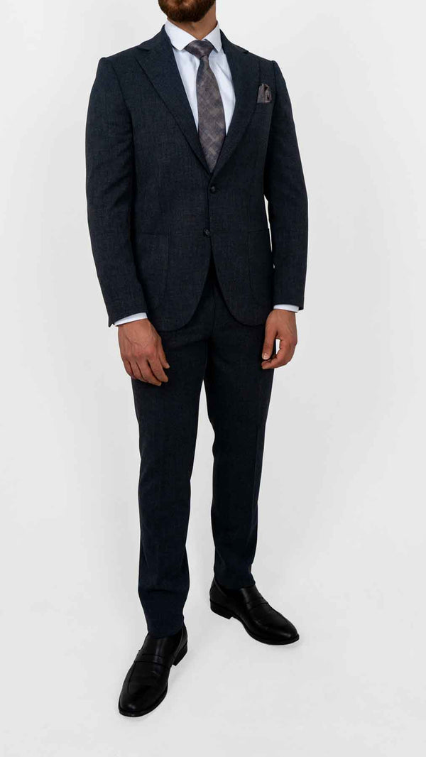 Haakon regular fit dress mørk marineblå