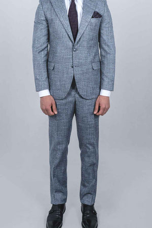 Halvard slim fit dress blå