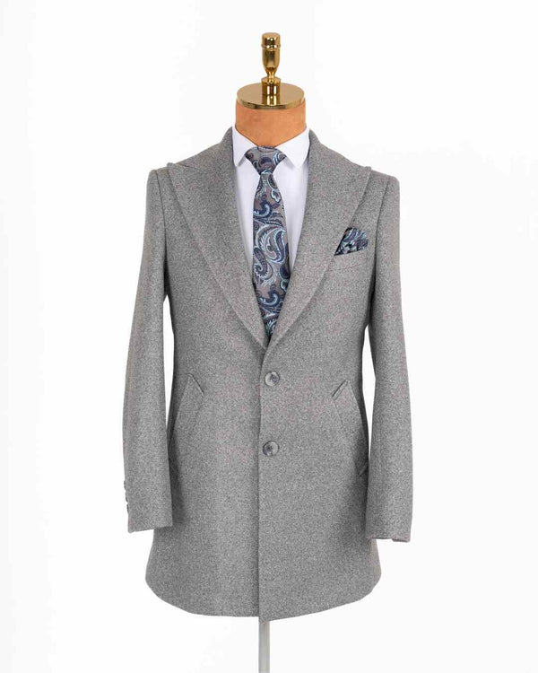 Harald regular fit ullfrakk grå