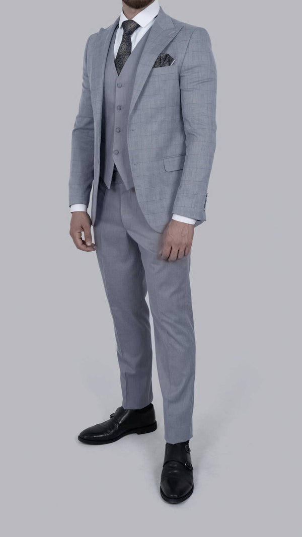 Magnus regular fit dress grå