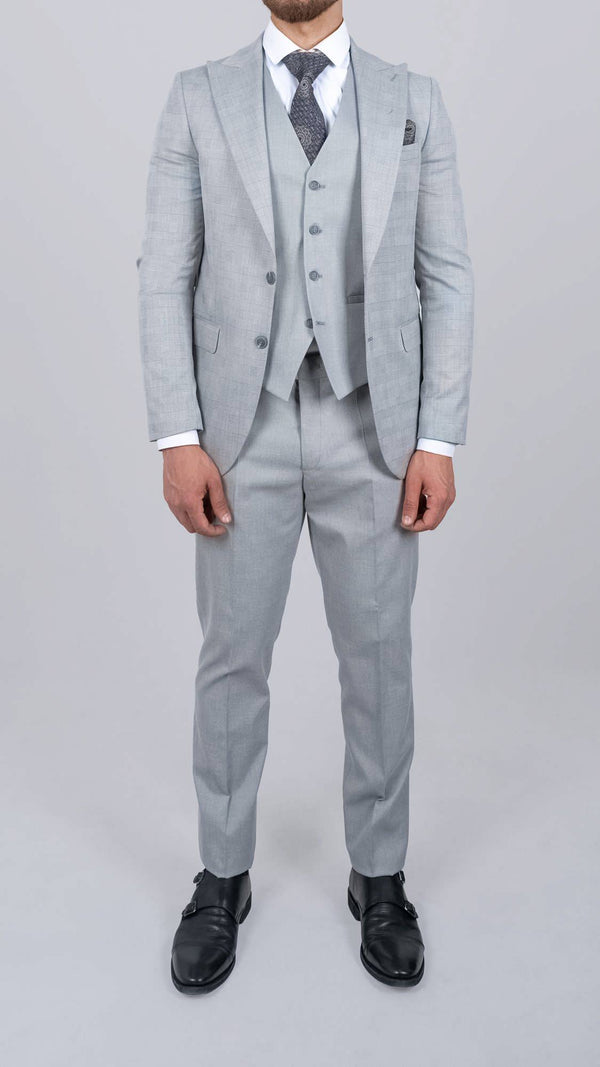 Magnus regular fit dress lys grå