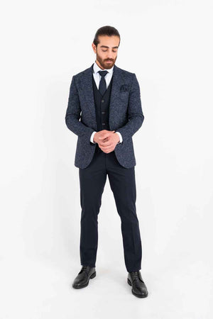 Viktor regular fit dress marineblå