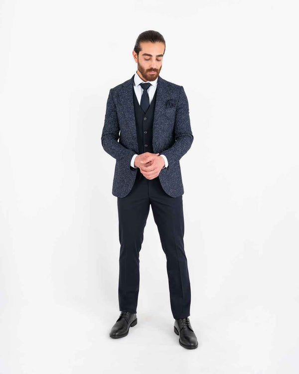 Victor regular fit dress marineblå